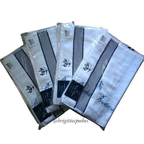 BROOKS BROTHERS Hand Turkish Towels Set Of 2 - Picture 6 of 6